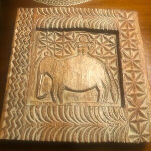 Carved Wooden Decorative Plaque 1